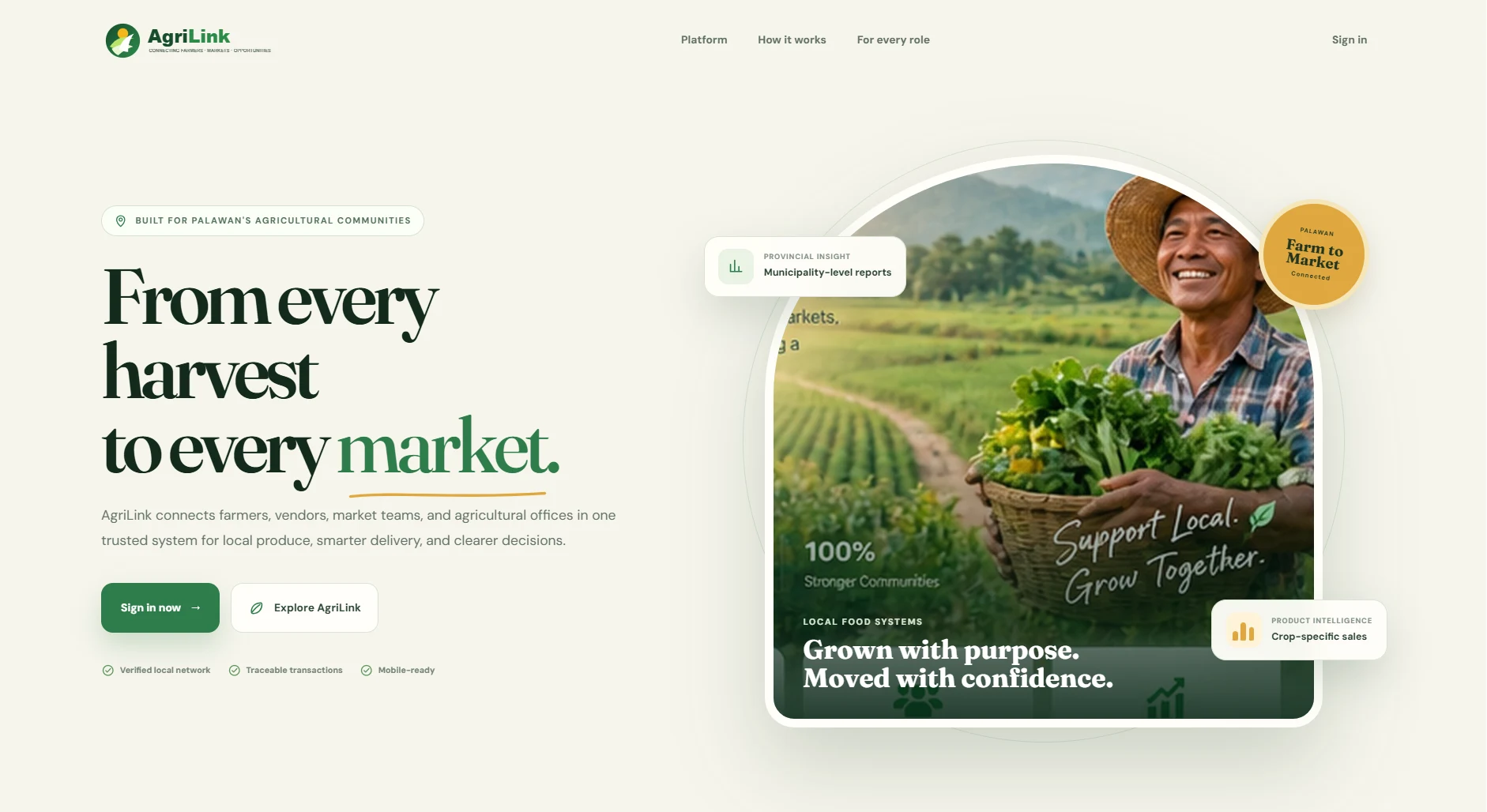 AgriLink application screenshot